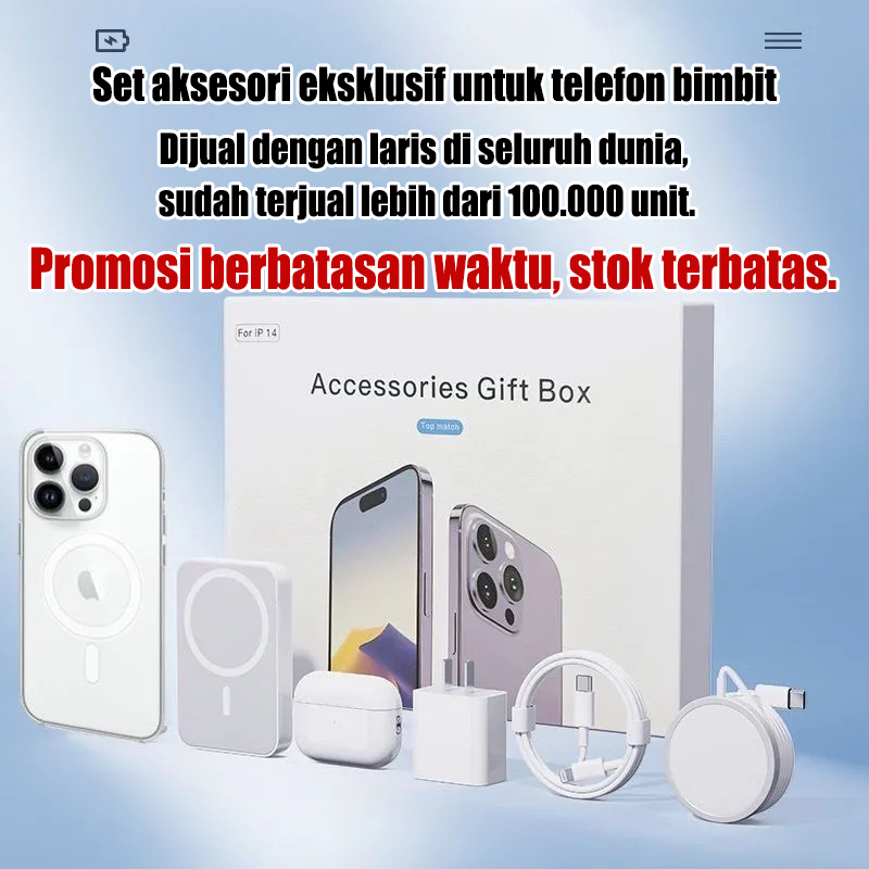 Paket Aksesoris iPhone tujuh barang【Bayar di Tempat】【Cocok untuk iPhone, Samsung, Huawei, Oppo, Xiaomi, Vivo, dan merek ponsel lainnya.】