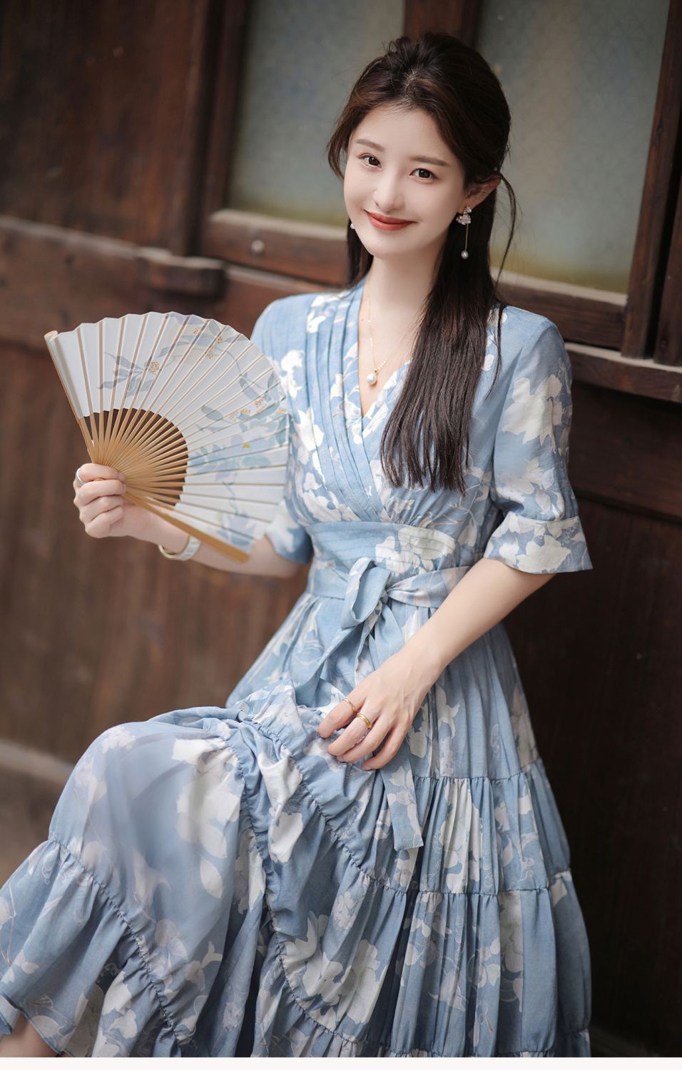 修身顯瘦改良旗袍 連衣裙  小衆設計民國風古風高級感