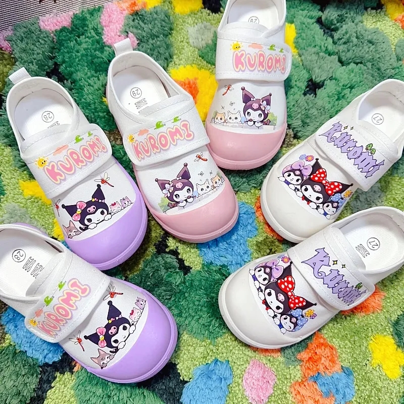 【優質用料】【買一贈一】三麗鷗Kuromi美樂蒂可愛爆款兒童運動帆布鞋 軟底舒適防滑