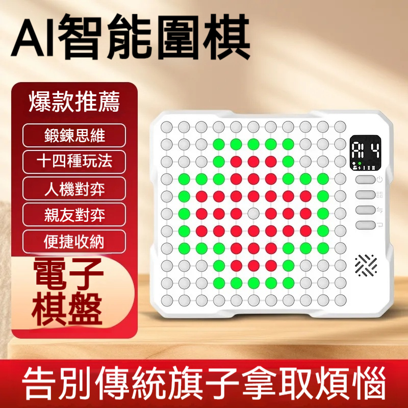 【腦力開發，手眼協調，鍛煉記憶力】AI智慧電子14合1益智多功能棋盤，AI對戰陪練，語音提示，兒童玩具生日禮物