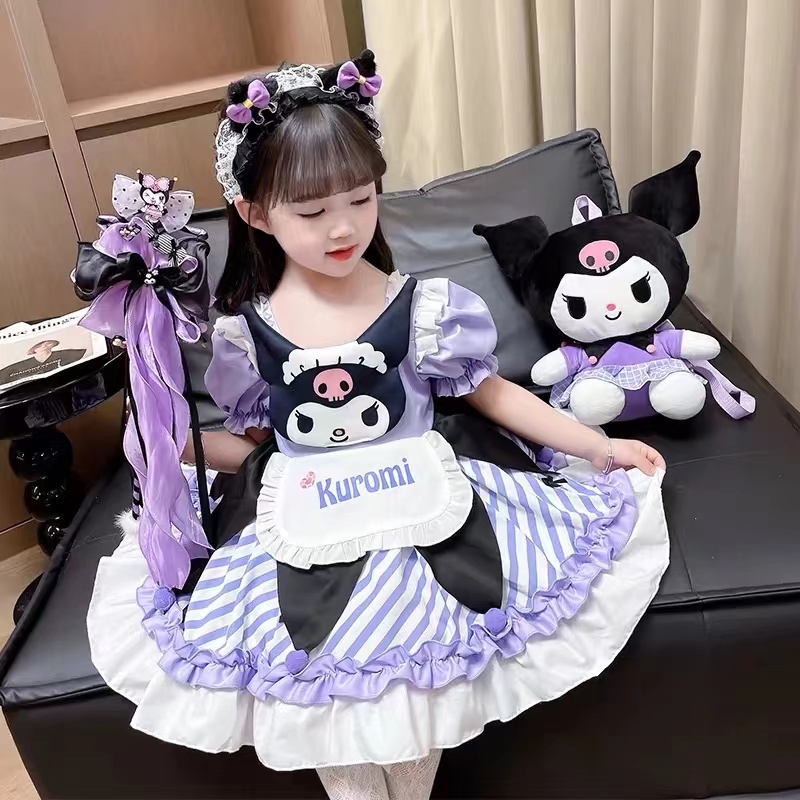 サンリオの超かわいいプリンセスドレス登場！クロミとメロディの可愛いフワフワスカート + ヘアアクセサリーとバッグ