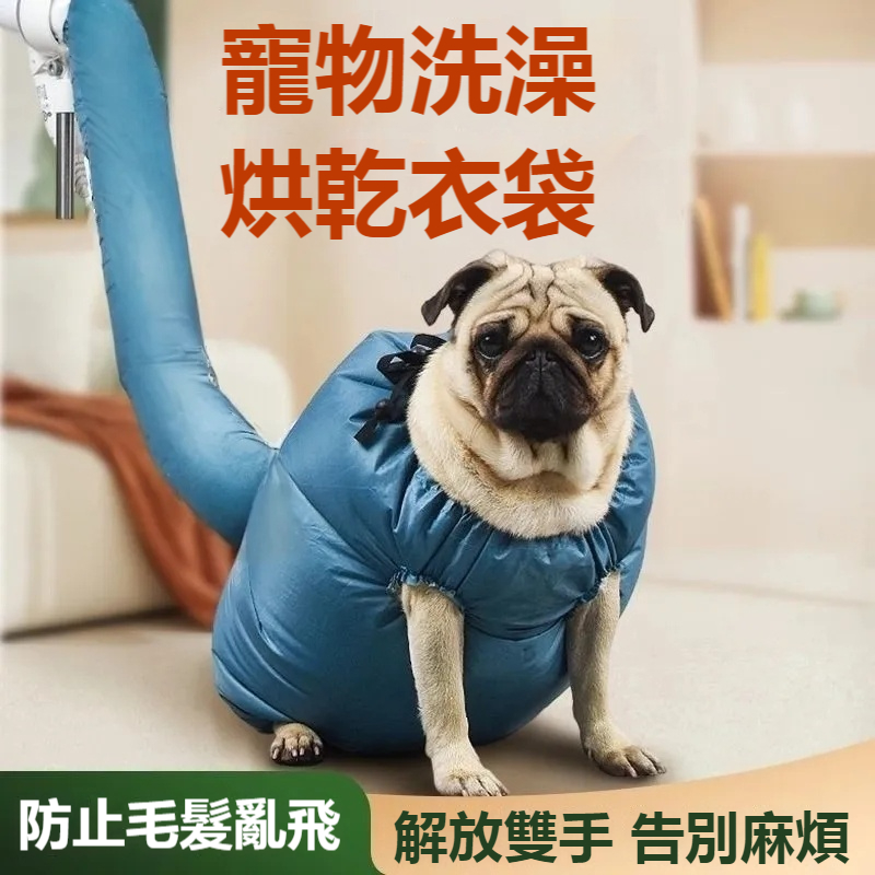 狗狗烘乾袋寵物吹毛速乾中小型犬家用貓咪烘乾袋洗澡吹乾四季通用